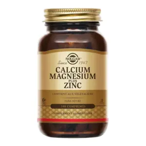 Solgar Calcium, Magnésium, Zinc 100 comprimés 