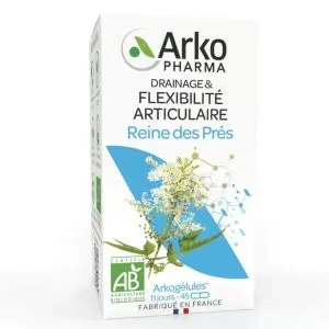Arkopharma Arkogélules Reine des Prés Bio Drainage et Flexibilité Articulaire 45 Gélules - Pharmacie Agnès Praden à Alès