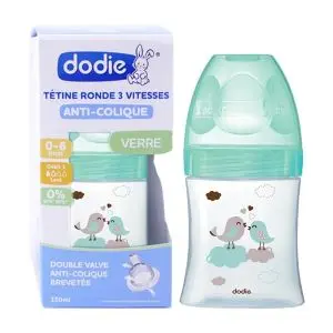 Dodie Biberon Verre Initiation+ 150 ml Débit 1 0-6 Mois