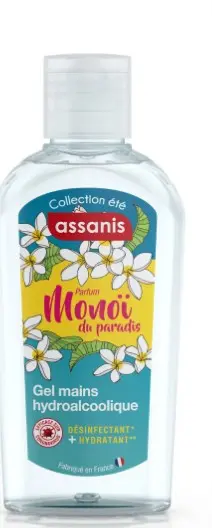 Assanis Gel Mains Hydroalcoolique Parfum Monoï du Paradis 80ml