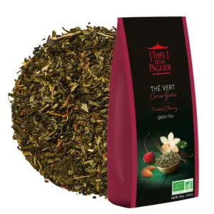 Thés de la Pagode Thé Vert Cerise Givrée Bio 100g - Pharmacie Agnès Praden à Alès