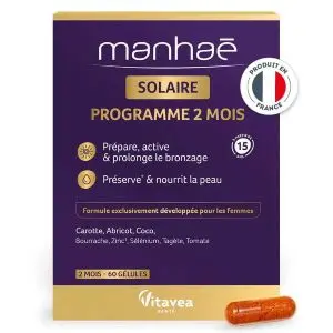 Vitavea Manhae Solaire 60 Gélules - Pharmacie Agnès Praden à Alès