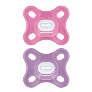 MAM Sucette Comfort Silicone 0-2 mois Rose x 2