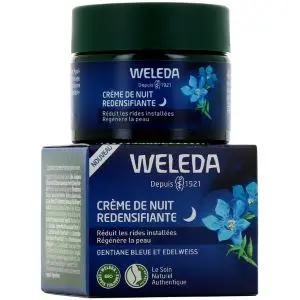 Weleda Crème De Nuit Redensifiante Gentiane Bleue Et Edelweiss 40 ml - Pharmacie Agnès Praden à Alès