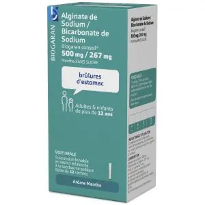 Biogaran Alginate De Sodium / Bicarbonate De Sodium 0,5 g / 0,267 g - 12 Sachets