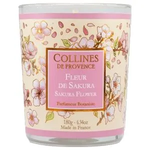 Collines de Provence Les Estivales Bougie Parfumée Fleur de Sakura 180 g