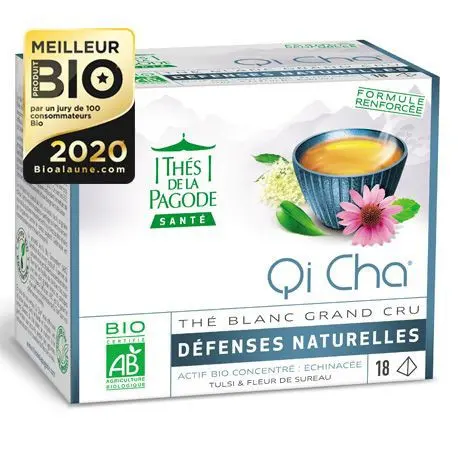 Thés de la Pagode Qi Cha défenses naturelles 18 sachets