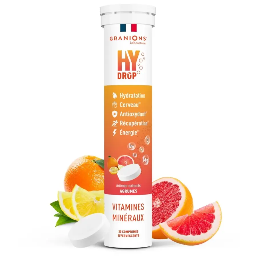 Granions Hydrop Agrumes x 20 comprimés effervescents - Pharmacie Agnès Praden à Alès