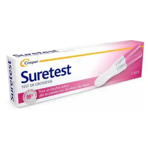Cooper Suretest Test de Grossesse Digital 2 Tests - Pharmacie Agnès Praden à Alès