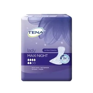 Tena Discreet Serviette Hygiénique de Nuit Maxi Night - 12 Unités