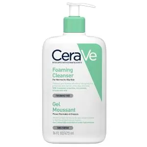 Cerave Cleanse Visage Gel Moussant Visage Et Cou Peaux Normales A Grasses 473ml