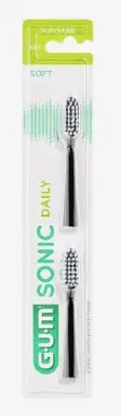 Gum Recharges brosse à dents sonic daily noire x2