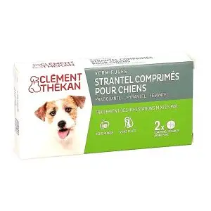 Clément-Thekan Strantel Vermifuge Pour Chiens, Boite de 2 Comprimés