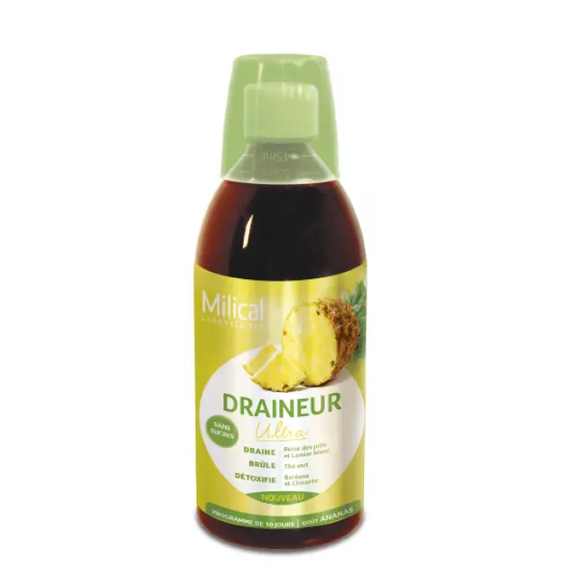 Milical Draineur Ultra Goût Ananas 500 ml