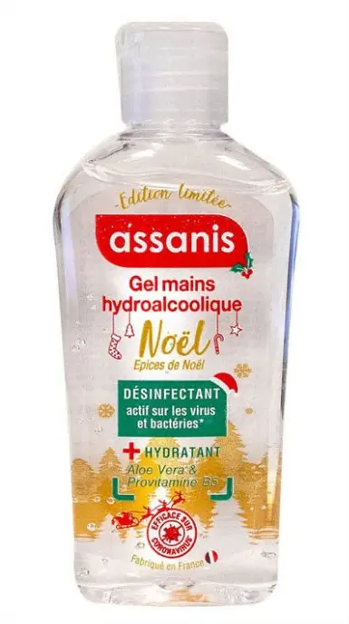 Assanis Gel hydro alcoolique Epices de Noel 80 ml