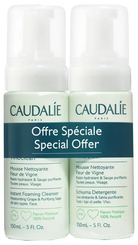 Caudalie Vinoclean Mousse Nettoyante 2X150ml