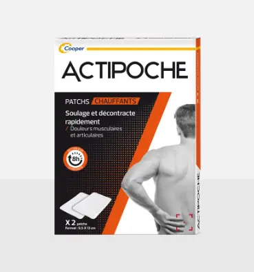 Cooper Actipoche 2 Patchs Chauffants - Pharmacie Agnès Praden à Alès