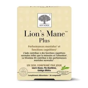 New Nordic Lion's Mane Plus 30 Comprimés