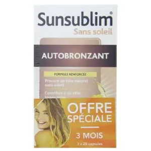 Nutreov Sunsublim Autobronzant Lot de 3 x 28 Capsules