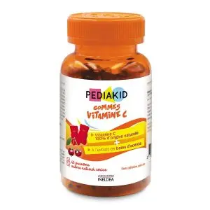 Ineldea Pediakid Gommes Vitamine C Gout Cerise 60 Oursons