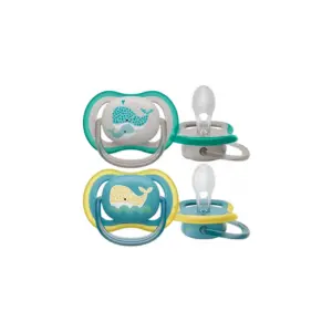 Avent Ultra Air 2 Sucettes Orthodontiques 18 Mois et + Motif : Baleines