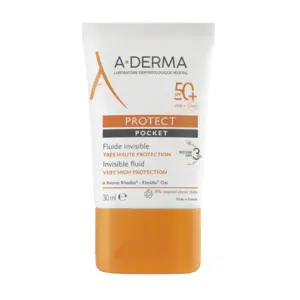 A- Derma Protect 50+ Fluide Solaire 30ml - Pharmacie Agnès Praden à Alès