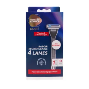 Pharmascience Rasoir Homme 4 Lames x 2 Recharges - Pharmacie Agnès Praden à Alès
