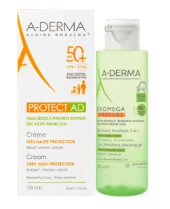 A-derma Protect AD 150 ml + Exomega Control 100 ml offert