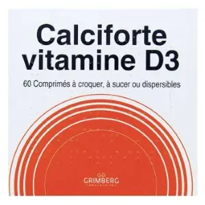 Grimberg Calciforte Vitamine D3 60 Comprimés - Pharmacie Agnès Praden à Alès