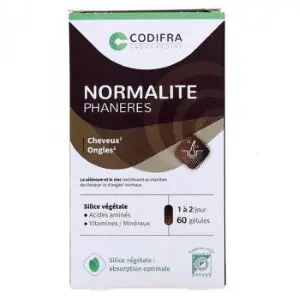 Codifra Normalite Phanères Cheveux Et Ongles 60 Gélules