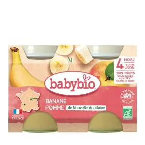 Babybio Petit Pot Banane Pomme 2x130g