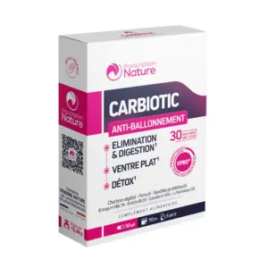 Prescription Nature Carbiotic 30 gélules - Pharmacie Agnès Praden à Alès
