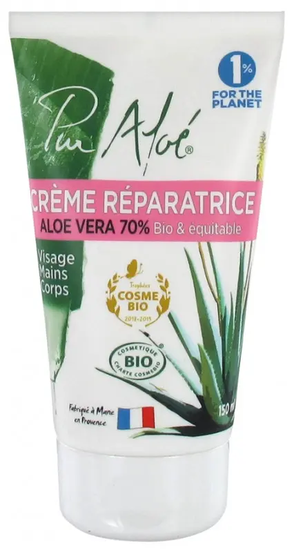 Pur Aloé Crème Réparatrice à l'Aloe Vera 70% Bio 150 ml