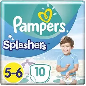 Pampers Couches d'Eau Splashers Taille 5-6 +14kg 10 Couches