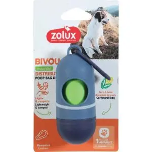 Zolux Distributeur de Sac à Déjection Portable Bivouak Bleu