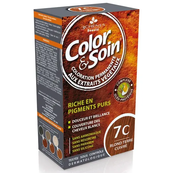 Les 3 Chênes Color & Soin 7C Blond Terre Cuivre 135ml