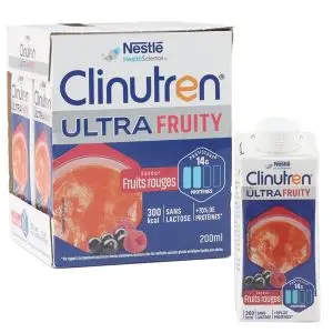 Nestlé Clinutren Ultra Fruity Saveur Fruits Rouges 4x200ml