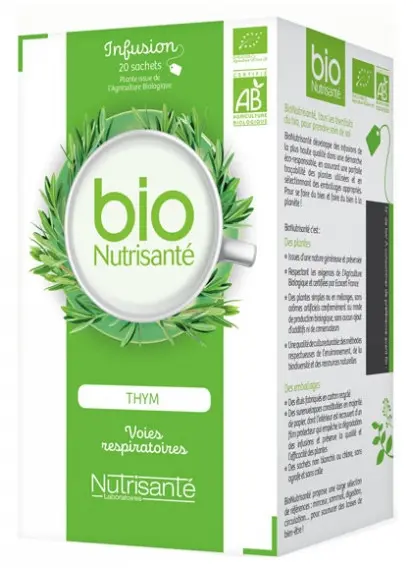 Nutrisante Infusion Bio Thym 20 sachets - Pharmacie Agnès Praden à Alès