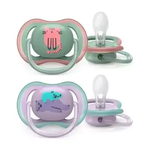 Avent Sucette Ultra Air 0-6 Mois Motifs Animaux