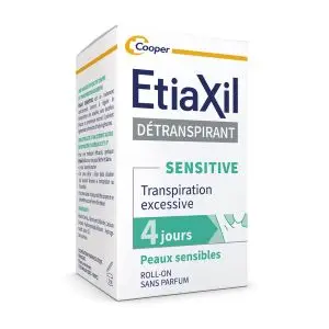 Etiaxil Détranspirant Sensitive Déodorant Roll-on Transpiration Excessive Peaux Sensibles 2x15ml - Pharmacie Agnès Praden à Alès