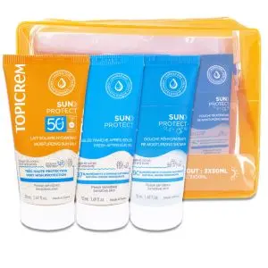 Topicrem Sun Protect Body Milk 50Ml + Aftersun 50Ml + Shower Gel 50Ml - Pharmacie Agnès Praden à Alès