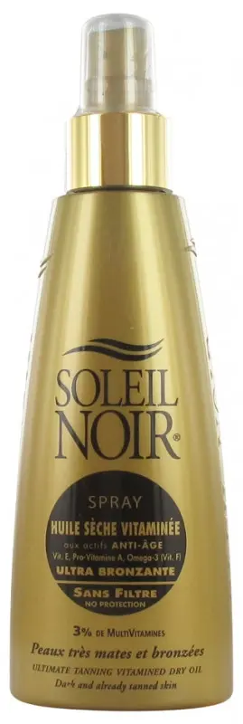 Soleil Noir Huile Sèche Vitaminée Ultra Bronzante Sans Filtre Spray 150 ml