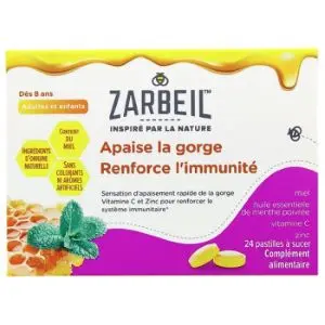 Johnson & Johnson - Zarbeil Gorge et Immunité Boite de 24 Pastilles 
