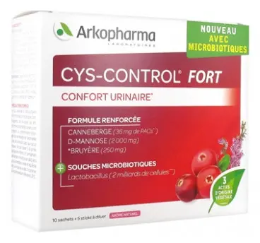 Cys-Control Fort 10 Sachets + 5 Sticks à Diluer