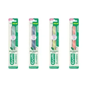 Sunstar Gum Classic Brosse à Dents Bio-Sourcée Ultra Souple 15/100e Compacte x1