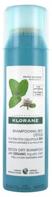 Klorane shampoing sec détox à la menthe aquatique 150ml