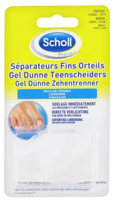 Scholl 3 Séparateurs d'orteils Fins