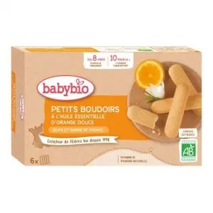 Babybio Petits Boudoirs Huile Essentielle D'Orange Douce Dès 8 Mois Bio 24 Boudoirs