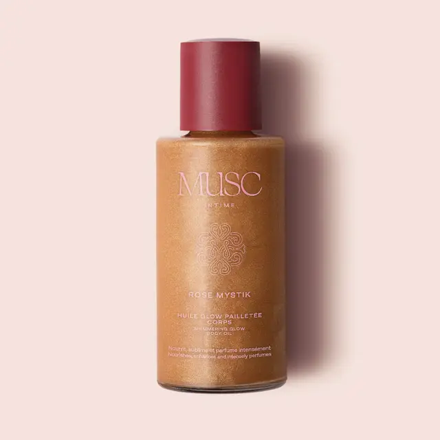 Musc Intime Huile Glow Pailletée Corps Rose Mystik 100 ml