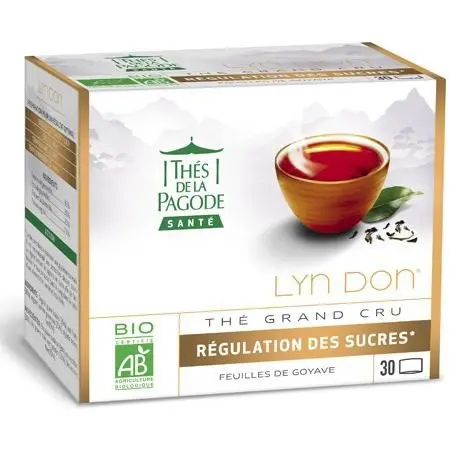 Thés de la Pagode Lyn Don bio régulation du sucre 30 sachets - Pharmacie Agnès Praden à Alès